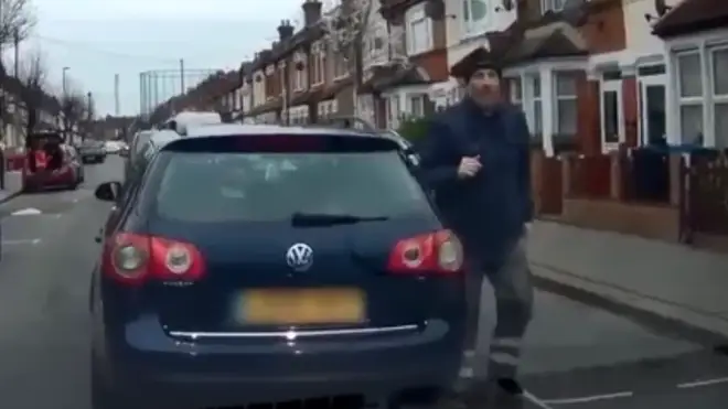 The racist tirade was captured on the driver's dash-cam