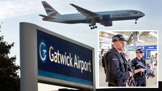 A Russian man has been arrested at Gatwick airport on suspicion of spying for the regime of Vladimir Putin