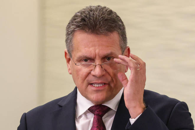EU Commission Vice President Maros Sefcovic who said Boris Johnson&squot;s actions to unilaterally override elements of the Brexit deal are "illegal" as he announced a fresh round of legal action by Brussels against the UK