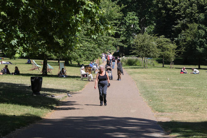 St James's Park in London has officially recorded 28C - making it the hottest day of the year.