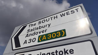 A signpost for Andover (Andrew Matthews/PA)