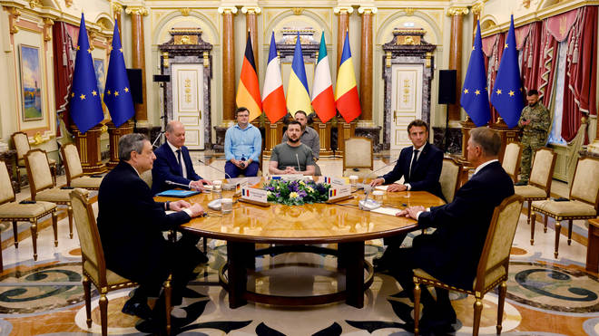 Zelensky meets European leaders