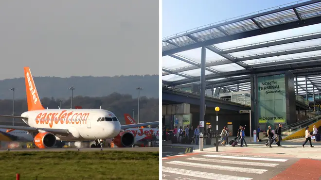 A passenger died getting off an EasyJet plane at Gatwick Airport