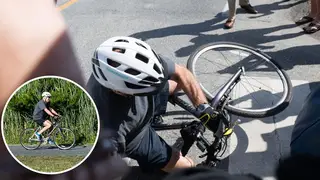US President Joe Biden suffered a fall while out cycling