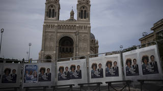 Campaign posters in Marseille