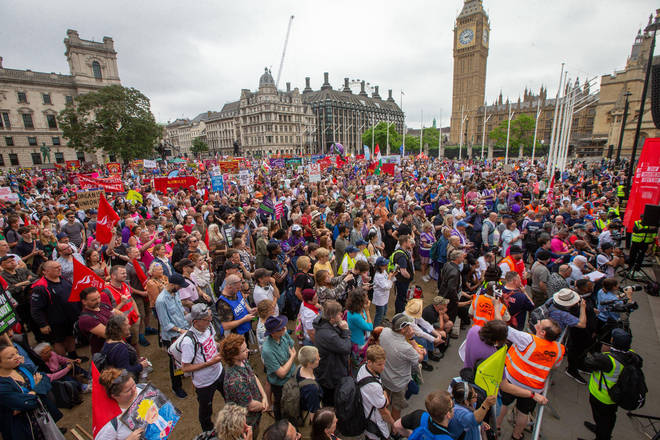 Protesters took to the streets of London over the weekend