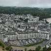 Flooded areas of Wuyuan County in south-eastern China's Jiangxi province