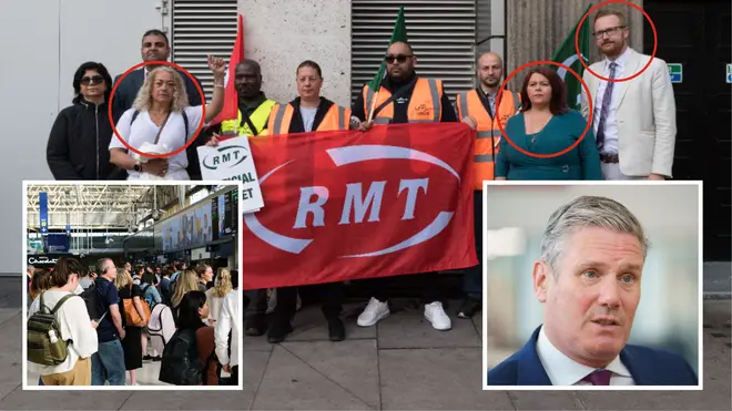 The Labour party has been divided into chaos as the largest rail strike for a generation caused severe disruption