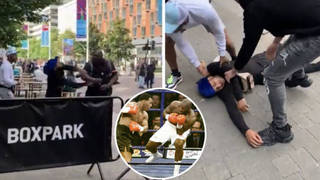 Julius Francis was filmed knocking out a man at Wembley Boxpark