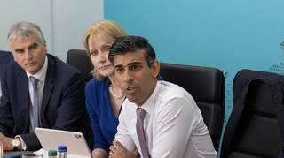 The Chancellor Rishi Sunak on a visit to Aberdeen.