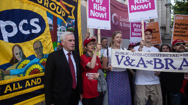 John McDonnell said he wanted Sir Keir to back the strikes