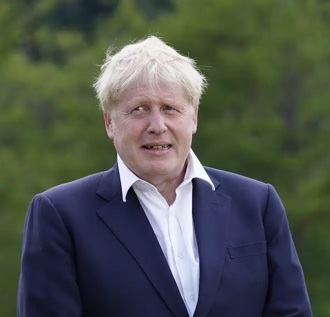 Boris Johnson during the G7 summit in Schloss Elmau.