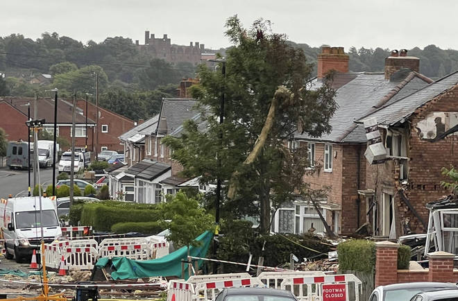 The house in Kingstanding in Birmingham was completely destroyed and several others were badly damaged in a suspected gas blast