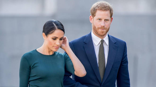 Harry and Meghan were seen driving to visit Oprah's Montecito mansion
