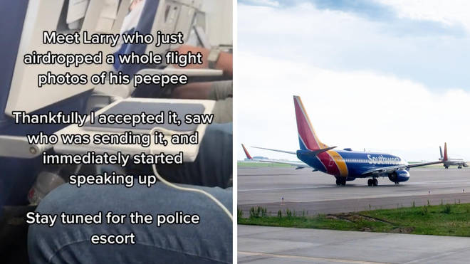 A woman shared a video of the man being confronted by cabin crew on the Southwest flight.
