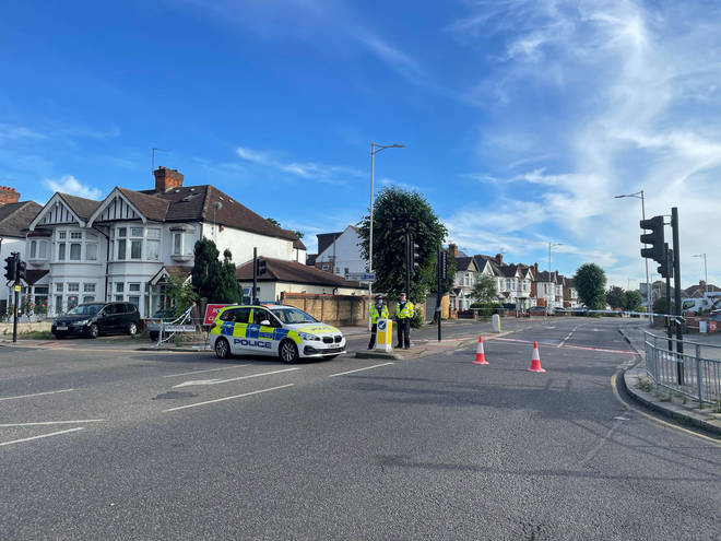 A police cordon at the scene in Cranbrook Road, Ilford, where a murder investigation is under way following the death of Zara Aleena.