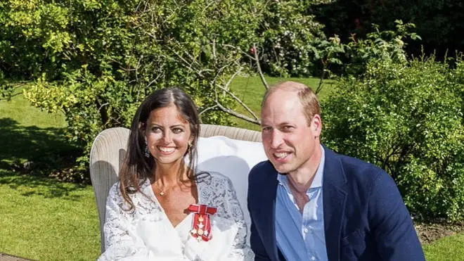 Prince William travelled to her home to confer the damehood