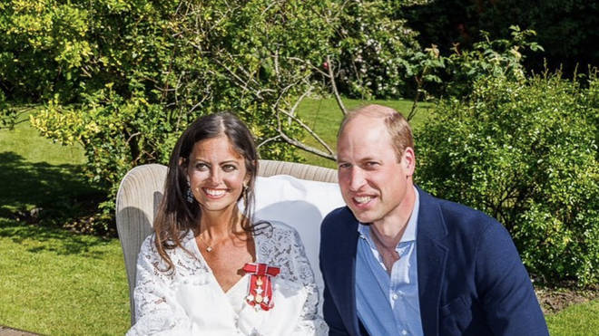 Prince William travelled to her home to confer the damehood