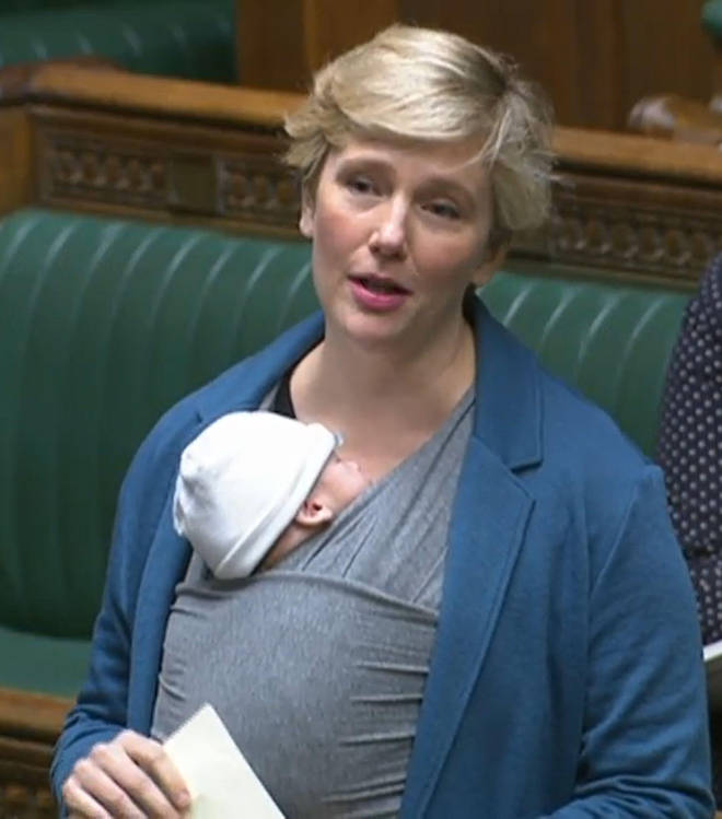 Stella Creasy took her three-month-old son Pip into the Chamber last year.