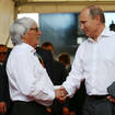 Former Formula 1 boss Bernie Ecclestone has said he would "take a bullet" for Russian President Vladimir Putin (pictured together) and described him as "a first-class person".