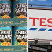 Heinz beans and Ketchup have been removed from Tesco's supermarket shelves