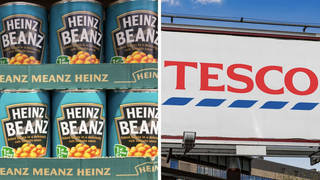Heinz beans and Ketchup have been removed from Tesco's supermarket shelves