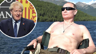 Russian President Vladimir Putin has hit back at western leaders for their lack of "machismo" and said it would be ‘disgusting’ to see Boris Johnson topless.