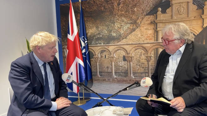 Boris Johnson spoke to LBC's Nick Ferrari in Madrid