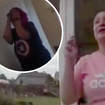 Harrowing footage filmed by South Wales Police shows Angharad Williamson wailing and grabbing her hair in apparent distress as officers arrive at the home after discovering Logan's body.