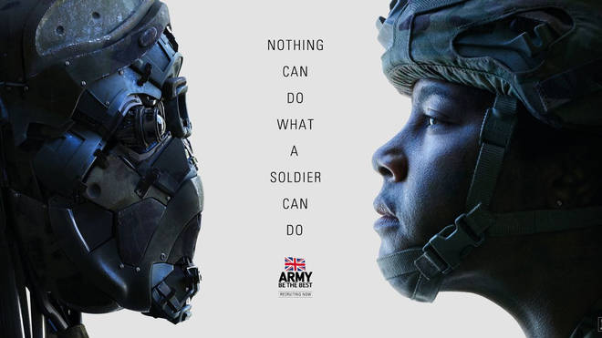 As part of the recruitment drive, striking images of soldiers and robots will be displayed on billboards