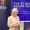 Nadine Dorries made the embarrassing blunder during a speech at a Rugby League World Cup event.