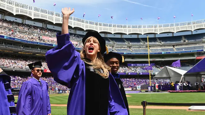 Taylor Swift received an honorary doctorate of fine arts at New York University.