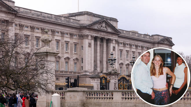 A former royal protection officer has claimed Prince Andrew gave Ghislaine Maxwell (pictured in insert with Virginia Giuffre), unfettered access to the royal residence