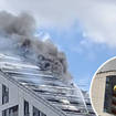 A fire broke out on the roof of a block in Bromley