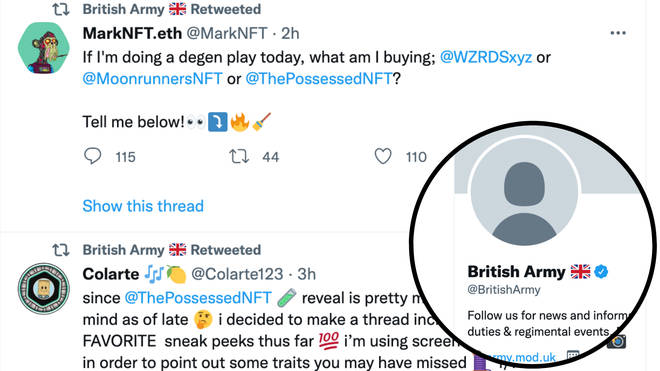 The British Army's social media accounts have been hacked