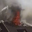 Witnesses reported hearing a huge explosion from a block of flats.
