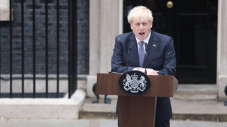 Boris Johnson quit but said he will remain as PM until a successor can be found