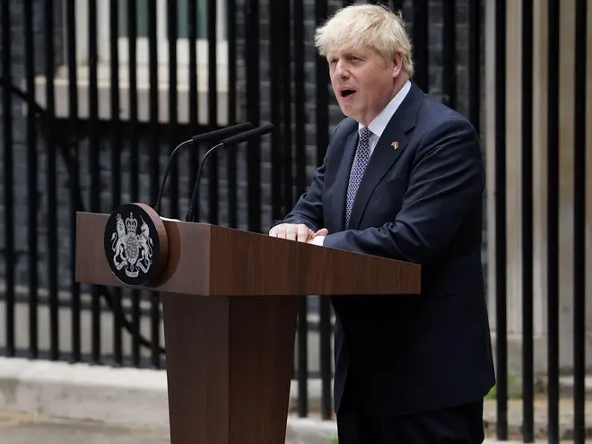 Boris Johnson has said he will stay in his role until a successor is elected