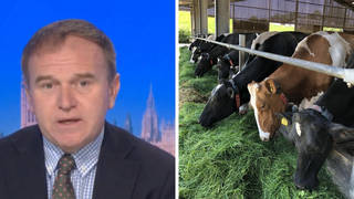 George Eustice said dairy farms are struggling to get staff