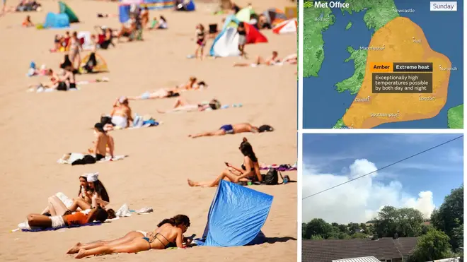 Brits swarmed beaches over the weekend as a heatwave hit the country.
