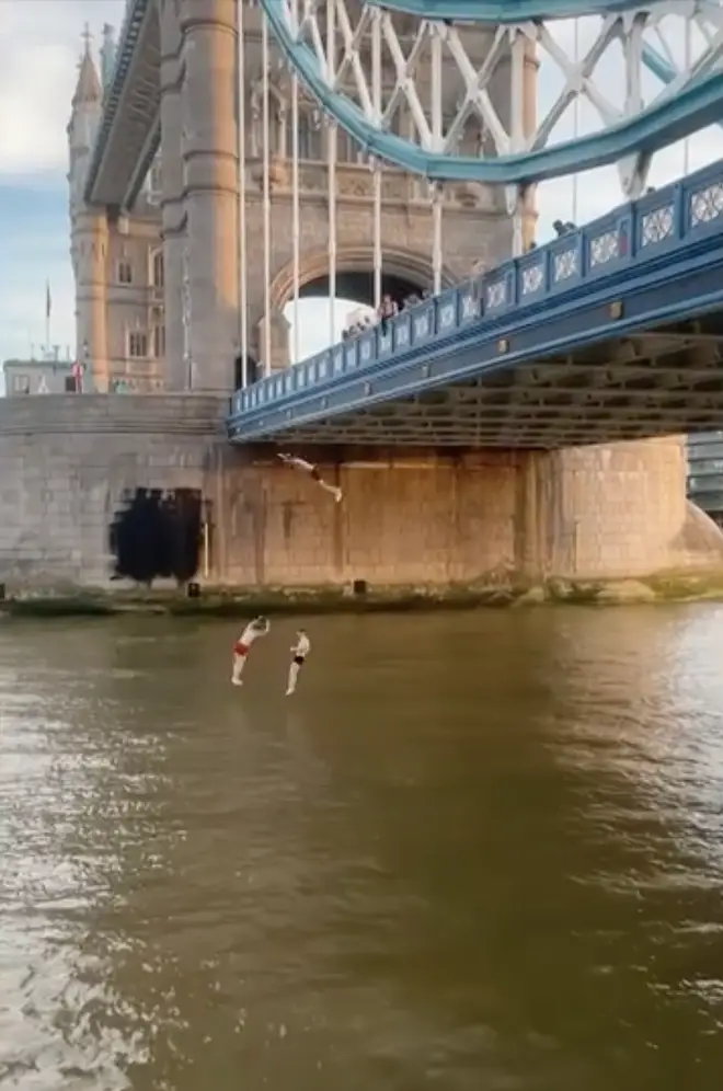 The group plunged into the Thames