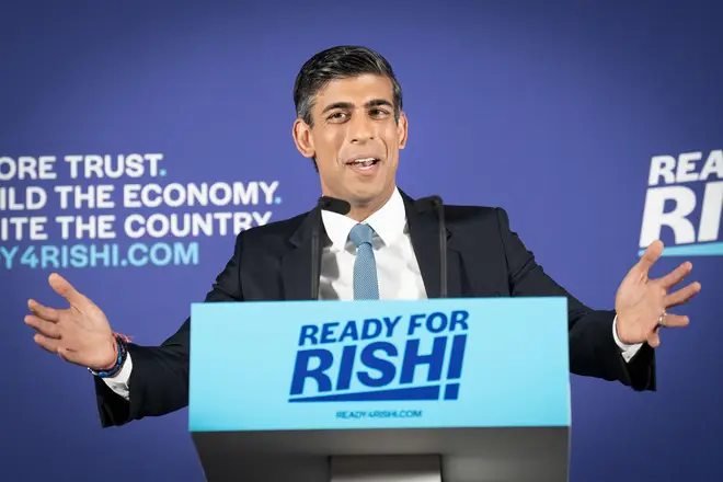Rishi Sunak at the launch of his campaign