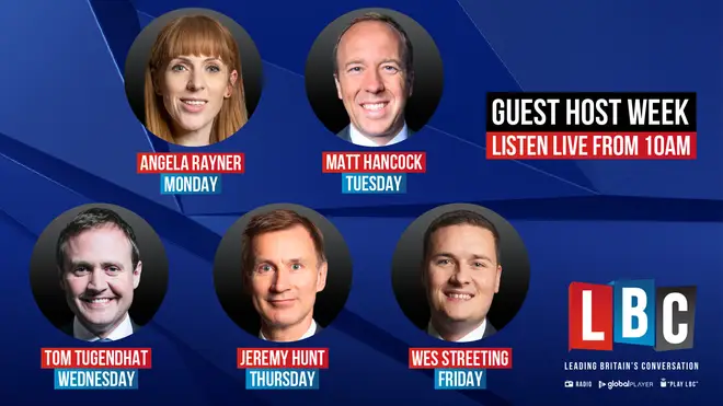 LBC welcomes five of Britain’s top political figures to guest-present its popular mid-morning show next week