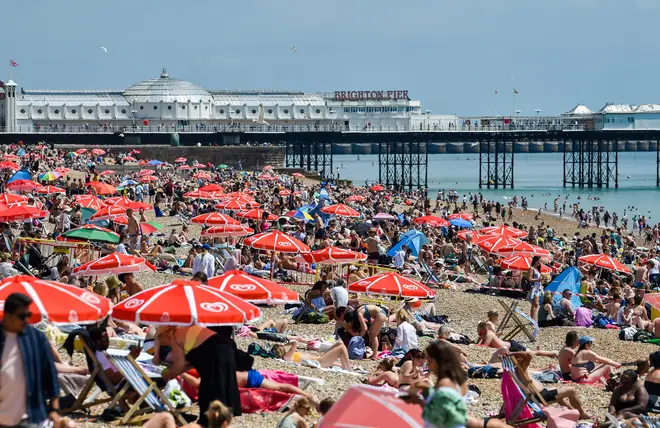 Beaches have been packed in recent weeks as the hot weather continues