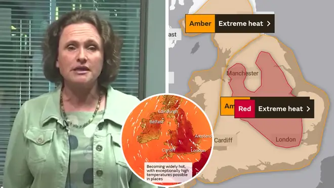 The Met Office has issued its first ever red weather warning for extreme heat