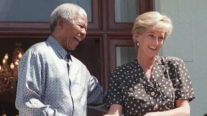 Prince Harry said: "There's one photo in particular that stands out... on my wall, and in my heart every day, is an image of my mother and Mandela meeting in Cape Town in 1997"