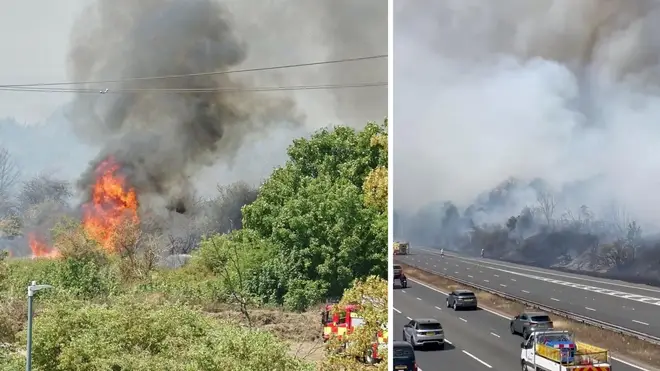 Several fires broke out as record temperatures were reached