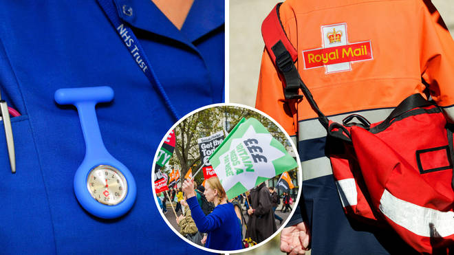 Pay offers for police officers, teachers and NHS staff have been branded insufficient and Royal Mail workers have voted to strike