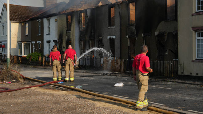 Firefighters fought back against the Wennington blaze