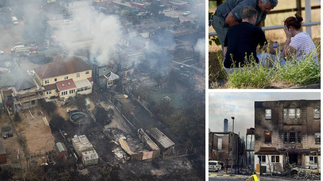 Fires broke out across the UK after unprecedented temperatures on Monday and Tuesday